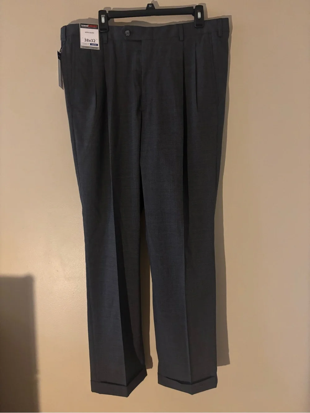 TravelSMART Roundtree & Yorke Men’s Gray Dress Pants 38W x 32L